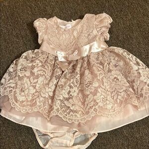 Elegant Lace Baby Dress with Bow
